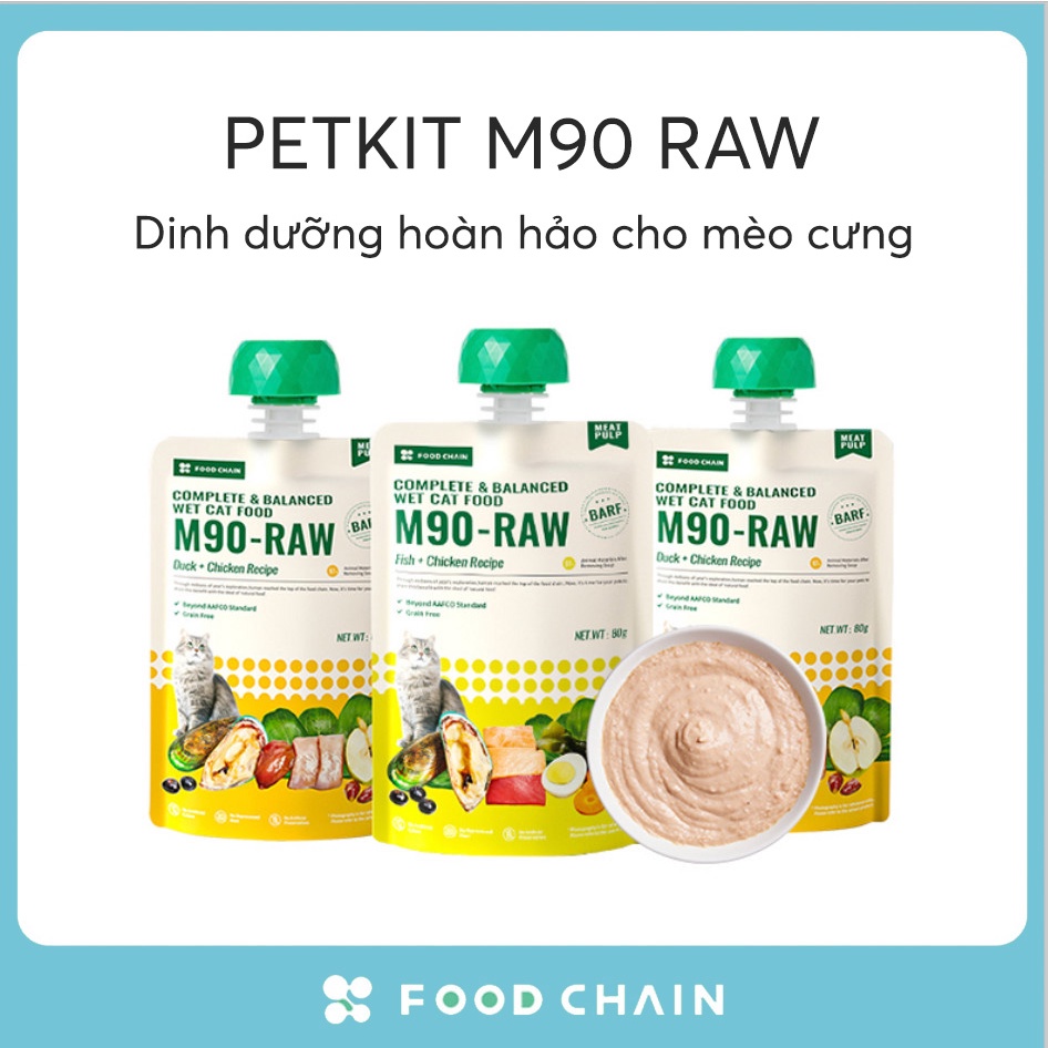 Thức ăn dinh dưỡng Petkit M90 Raw dạng mềm hấp thu tốt, bổ dưỡng