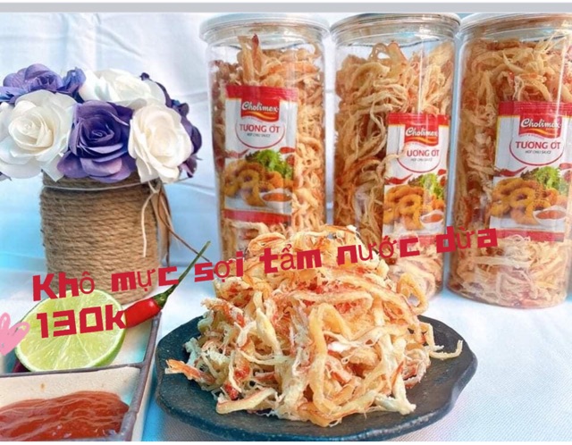 Mực Xé Sợi Rim Nước Dừa