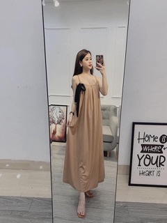 [Mã FATPBAU2 giảm 40K đơn 150K] Váy dây lụa đũi bigsize