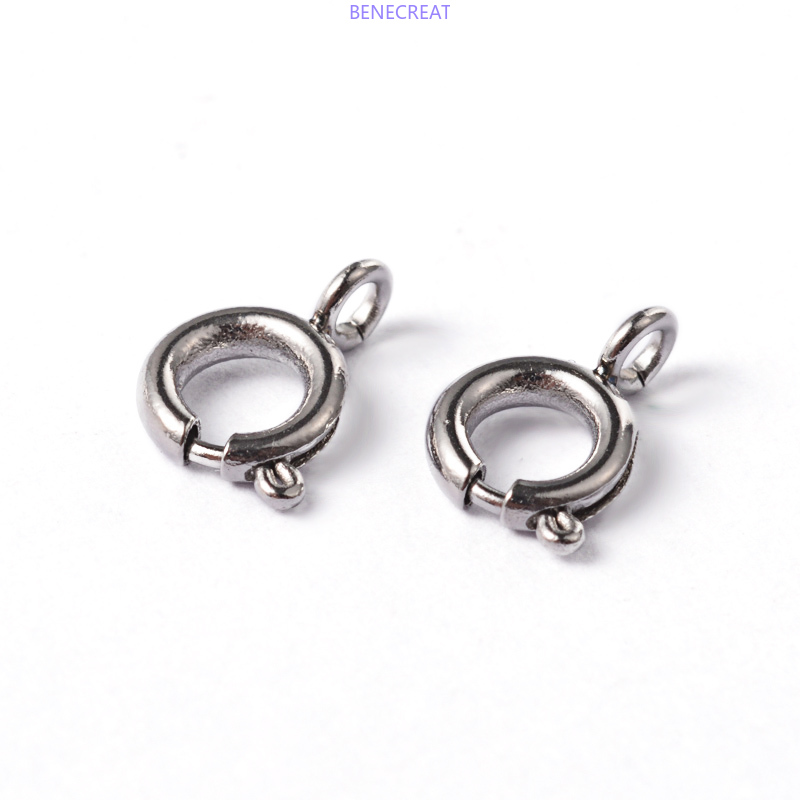 5 Khóa vòng lò xo 7.5x5 X 1.2mm lỗ 1.5mm bằng thép không gỉ 304
