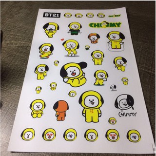 Sticker dán sổ khổ lớn A4 BT21 BTS A1