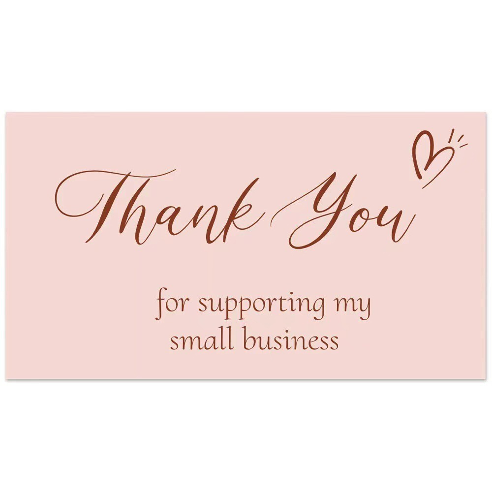 CUỘN TEM DÁN STICKER CARD HỒNG CAM ĐÀO THANK YOU, NIÊM PHONG QUẦN ÁO, PHỤ KIỆN, HÀNG ĐÓNG GÓI, DECOR, TRANG TRÍ VINTAGE