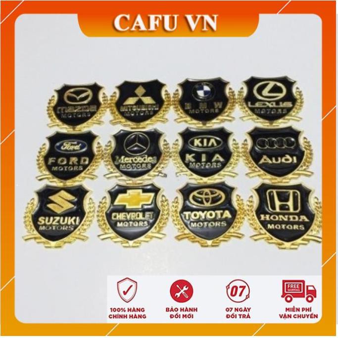 Logo bông lúa logo đủ thương hiệu dán trang trang trí ô tô, xe máy  - CAFU VN