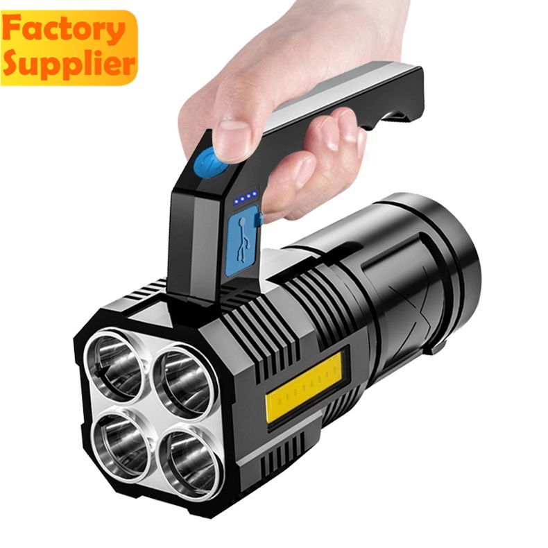 Đèn pin chiếu điểm cầm tay 50000LM LED COB Đèn pin có thể sạc lại USB