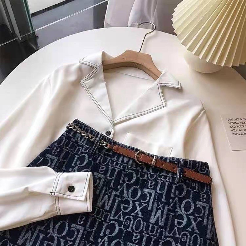 Chân Váy bò kèm đai, chân váy Jeans Chữ A Lưng Cao Phong Cách Hàn Quốc Thời Trang Xuân Hè 2021 Cho Nữ | BigBuy360 - bigbuy360.vn