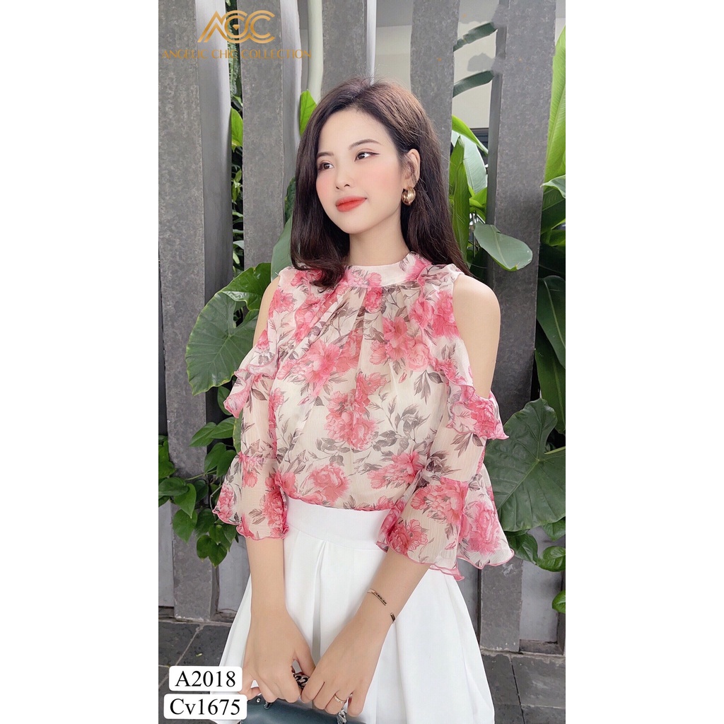 Áo hoa khoét vai A2018 - DOLCE VIVA COLLECTION
