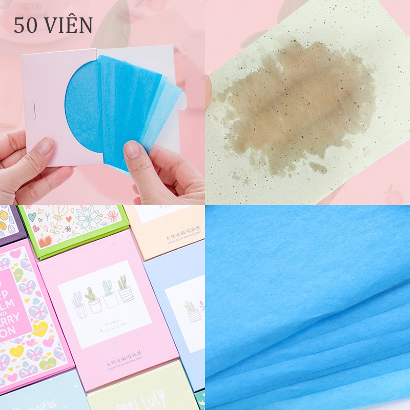 Giấy Thấm Dầu Gói 50 Tờ Hàng Nội Địa Nhập Khẩu (Mẫu Ngẫu Nhiên) （KB-XRZ01）