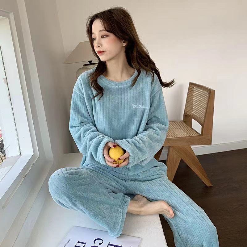 Bộ ngủ bông kẻ tăm siêu ấm