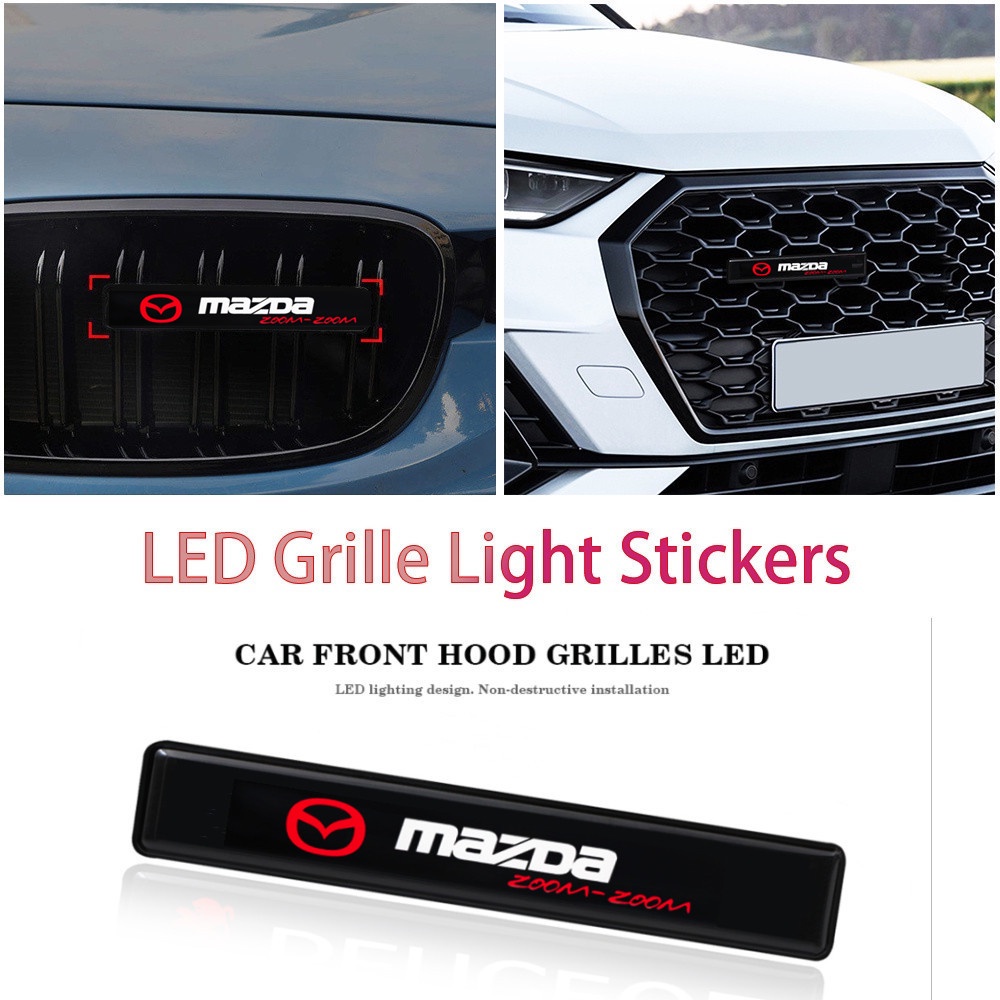 Mazda Logo Đèn LED Trang Trí Mui Xe Hơi  Chất Lượng Cao 3 2 6 CX5 CX30 CX8 CX3 BT50