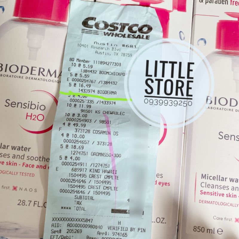 Dung dịch tẩy trang 850ml