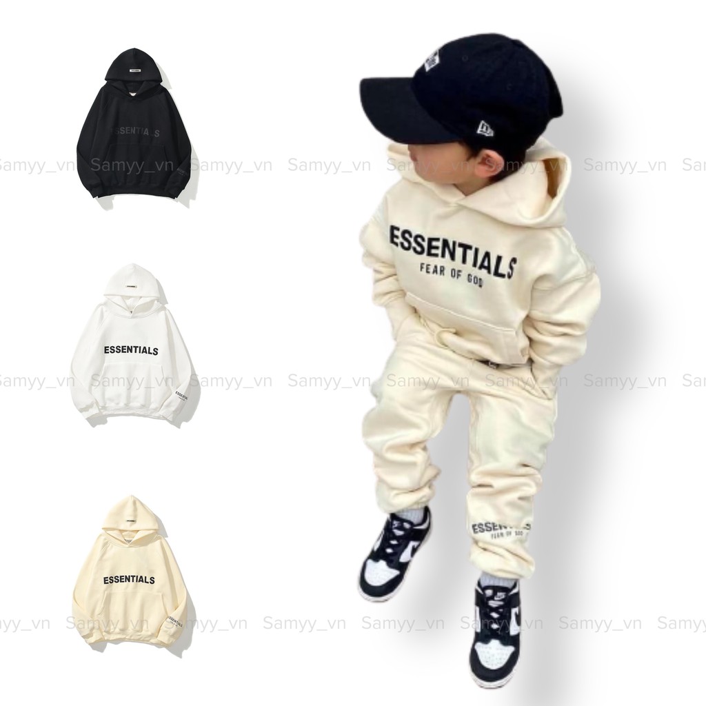 Áo nỉ mũ hoodie Essentials fear of god cho bé , áo nỉ unisex cao cấp, Samyy_vn