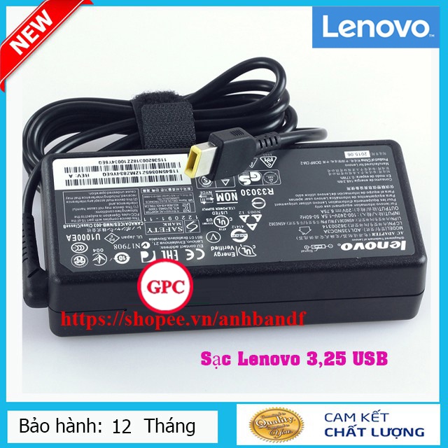 [XẢ KHO] Sạc laptop lenovo 3,25 chân usb (chân vuông) - bảo hành 12 tháng | FREE SHIP ĐƠN TỪ 50K