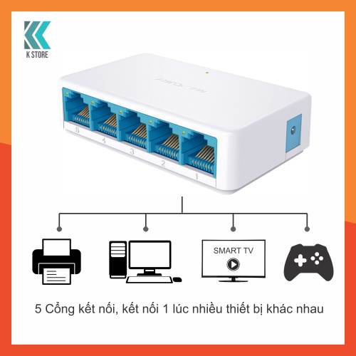 Bộ chi mạng Switch cổng LAN 1000Mbps/1Gbps Mercury - 5 cổng/ 8 cổng