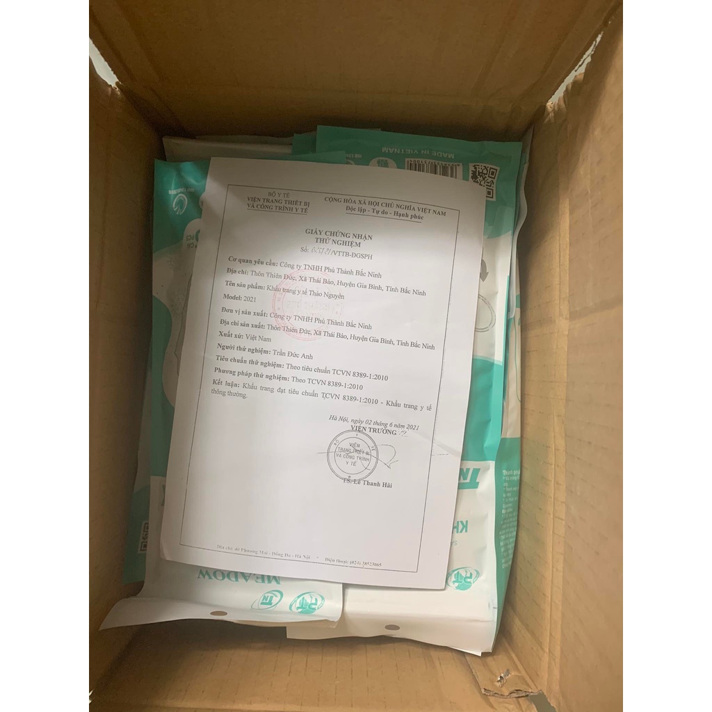Khẩu trang Y tế Thảo Nguyên – KF94 - 4D - hàng chính hãng - bịch 10 cái