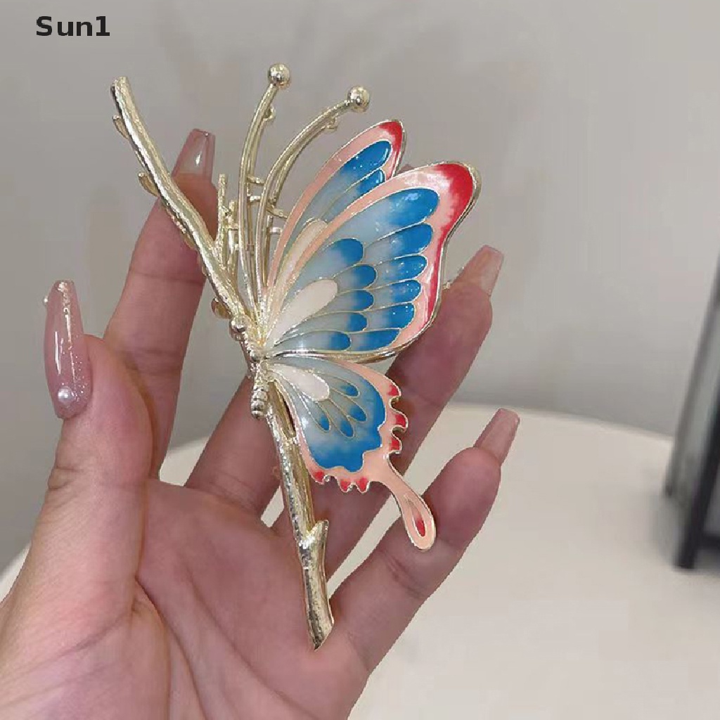 Sun1 &gt; Kẹp Tóc Càng Cua Cỡ Lớn Thời Trang Vintage Cho Nữ
