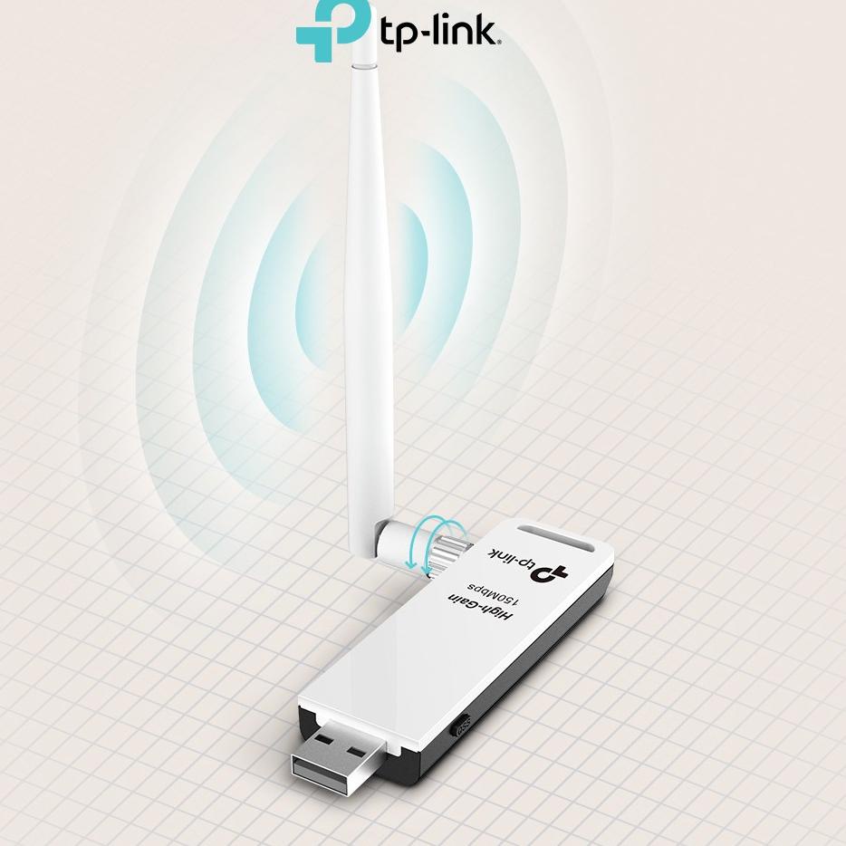 Bộ phát USB Wifi (high gain) chuẩn N tốc độ 150Mbps TP-LINK TL-WN722N