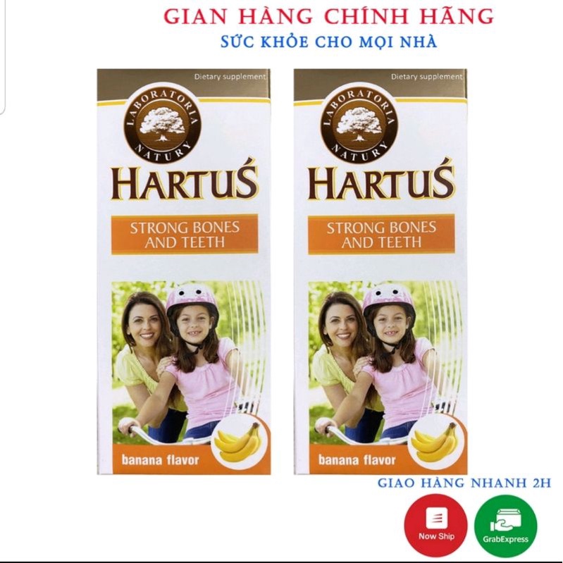 Hartus Canxi - Bổ sung canxi, Vitamin D3, Vitamin K, Hấp thu Canxi tối đa cho trẻ từ 4 tháng tuổi