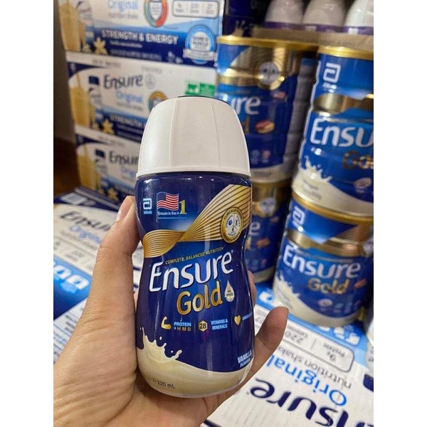1 LỐC SỮA ENSURE GOLD NƯỚC  Hương Vanilla