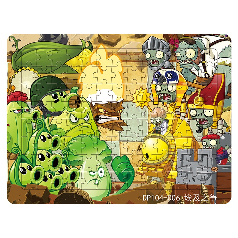 Bộ Đồ Chơi Xếp Hình Gồm 104 Mảnh Ghép Theo Chủ Đề Game Plants Zombie Series 3 +
