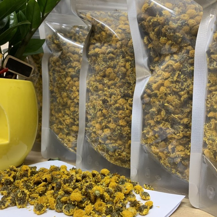 Cúc Chi Sấy HDN Trà Hoa Cúc Vàng Sấy Khô Nguyên Bông Hàng Sấy Điện Túi Zip 100gr