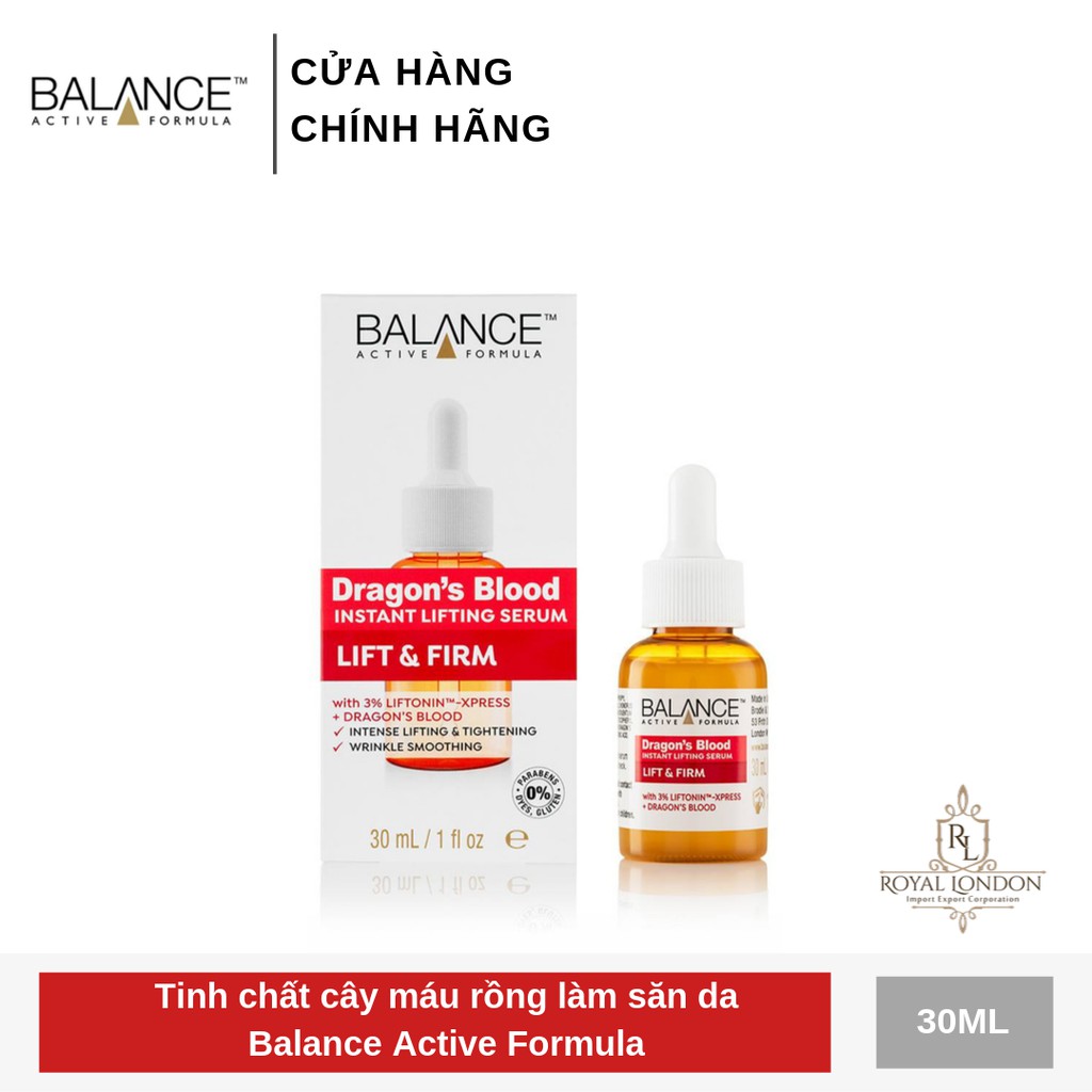 Serum Nâng Cơ, Phục Hồi Da Tinh Chất Cây Máu Rồng Balance Dragon's Blood Instant Lifting 30ml