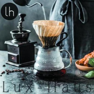 Bộ bình và phễu v60 pha cà phê giấy lọc Pour over drip brew tròn V60