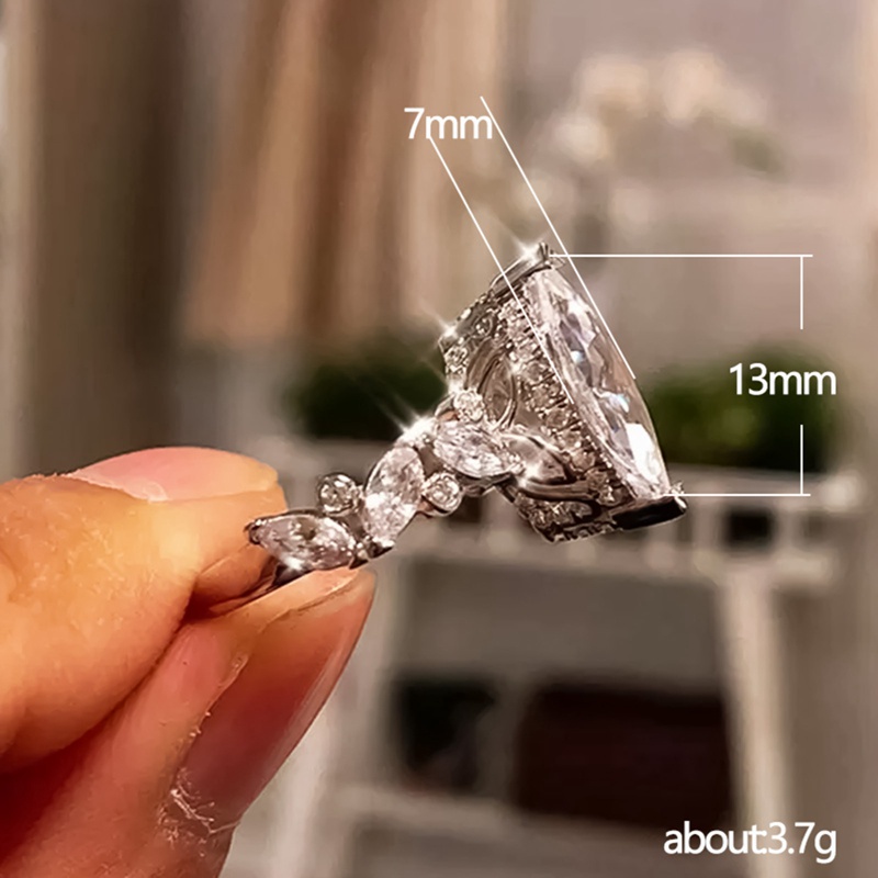 Nhẫn đính đá CZ thiết kế đơn giản và thanh lịch sang trọng cho nữ