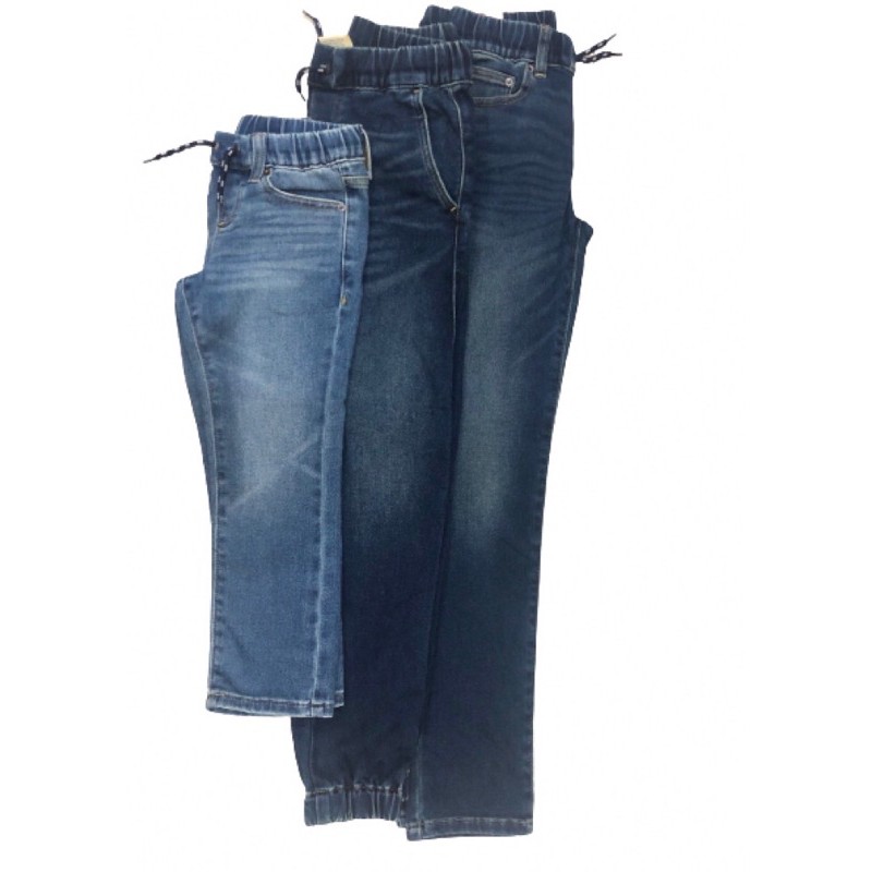 Quần Jeans Dài Lưng Thun Bé Trai 4 đến 14 tuổi