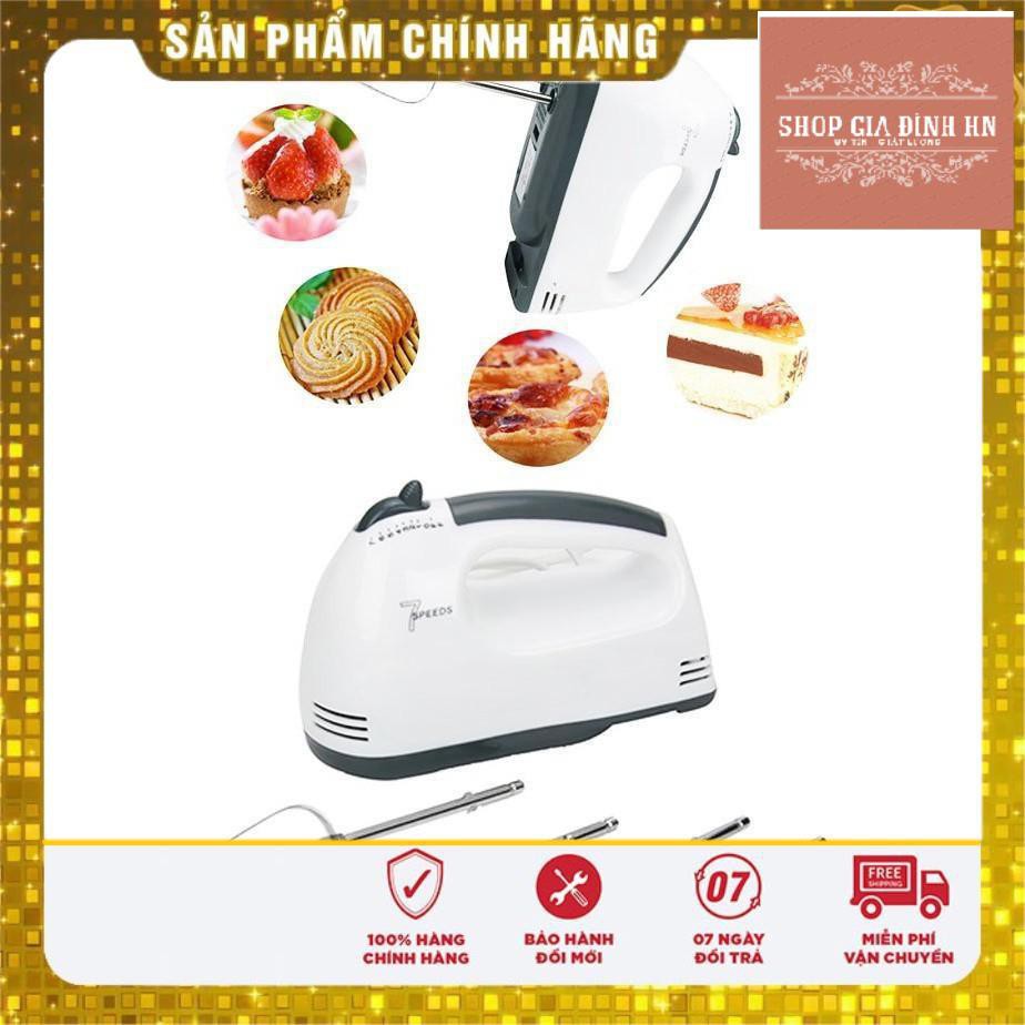 Máy đánh trứng cầm tay 7 mức tốc độ tiện lợi dễ sử dụng - tặng kèm dụng cụ nhào bột