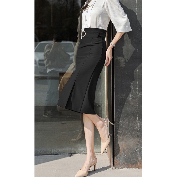 Chân Váy Nữ Công Sở Chữ A Dáng Dài xẻ tà cách điệu eo phong cách hàng quốc 💕𝑭𝑹𝑬𝑬𝑺𝑯𝑰𝑷💕[Giá gốc tận xưởng] | BigBuy360 - bigbuy360.vn