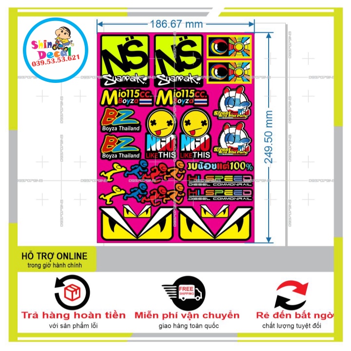 LOGO STICKER DÁN XE MÁY M72 - SHINDECAL2