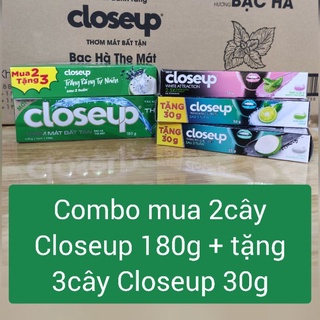 Thanh hoá - kem đánh răng closeup mua 2 tuýp 180g tặng 3 tuýp closeup 30g