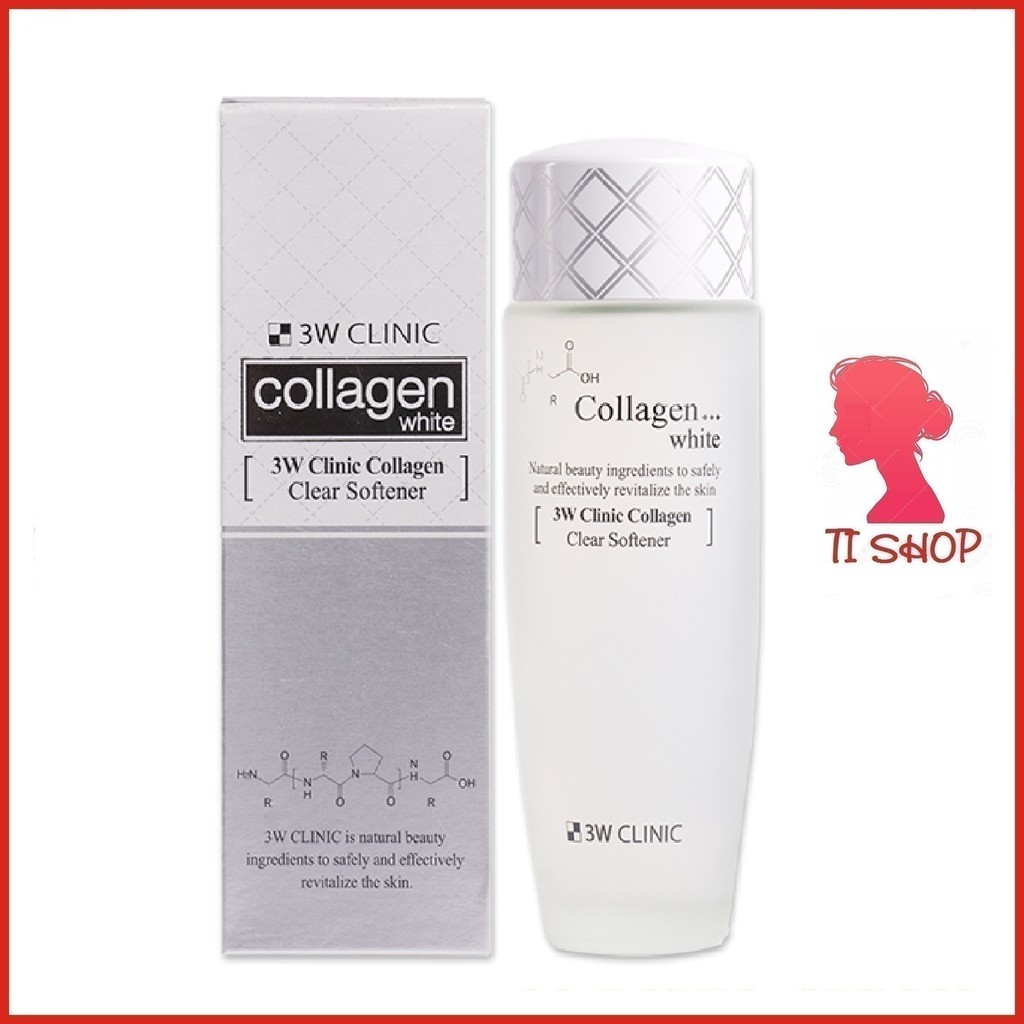 Nước hoa hồng 💋FREESHIP💋 Nước hoa hồng 3W Clinic Collagen White sáng da cân bằng độ ẩm 150ml