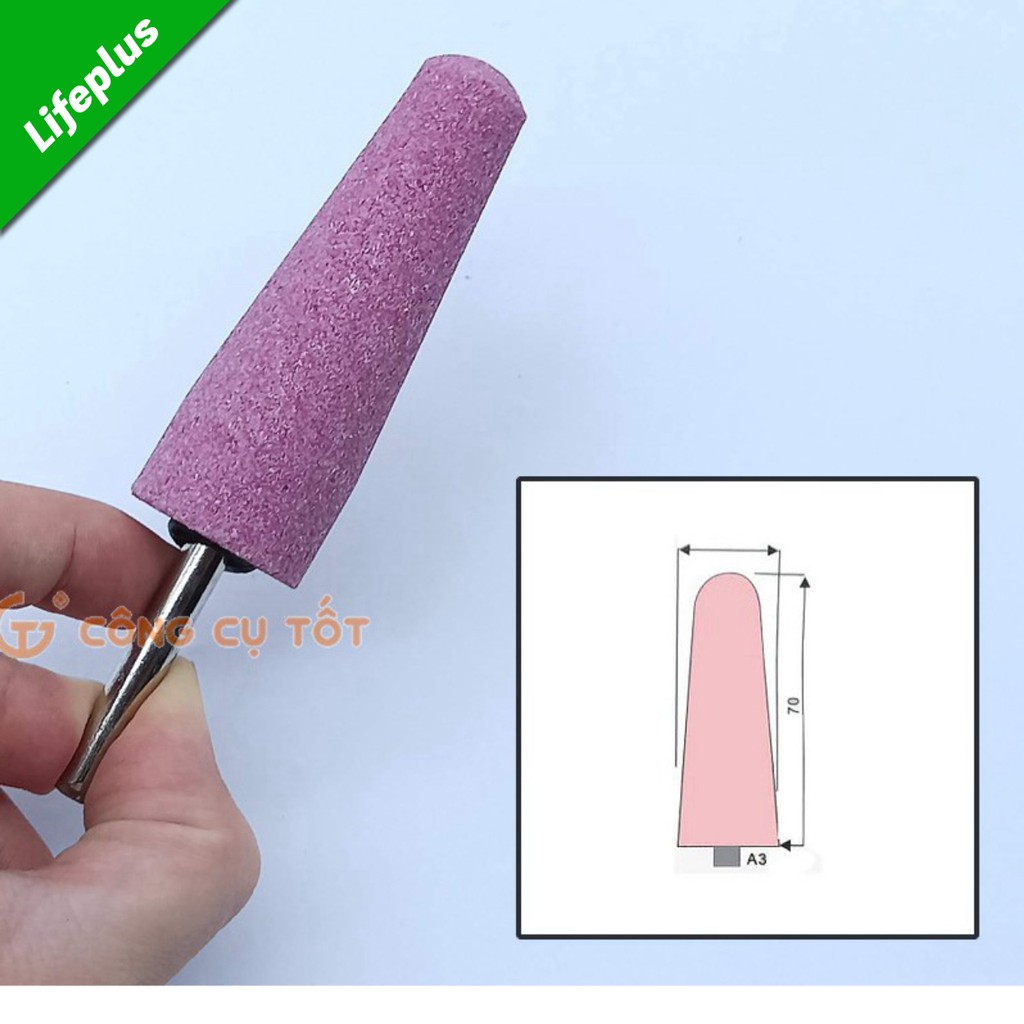 Mũi đá mài hình nón thuôn cốt 6 ly