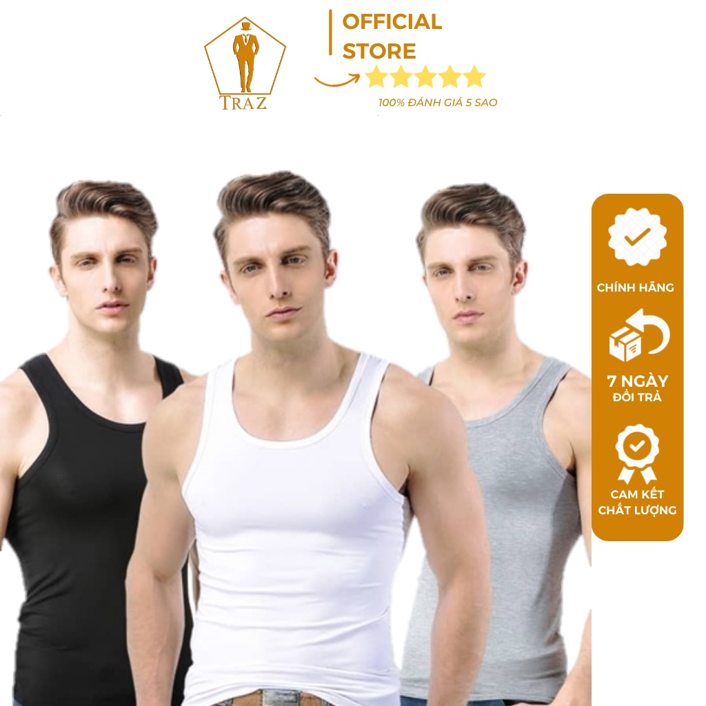 Áo Lót Ba Lỗ Nam TRAZ Chất Liệu Cotton Mềm Mại, Thoáng Khí, Thấm Hút Mổ Hôi Tốt11.