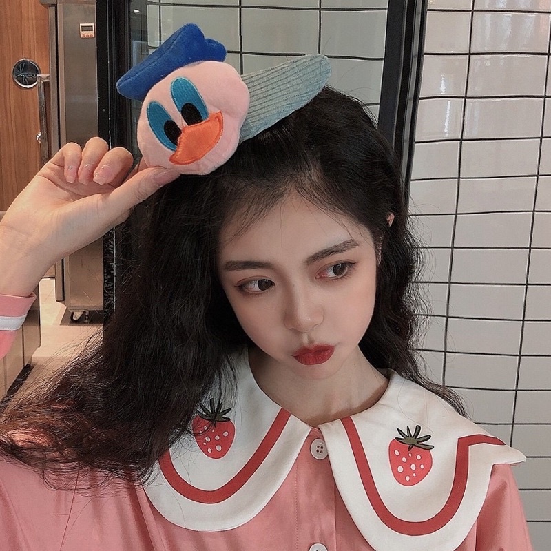 Kẹp tóc thú nhồi bông bản to Hàn Quốc