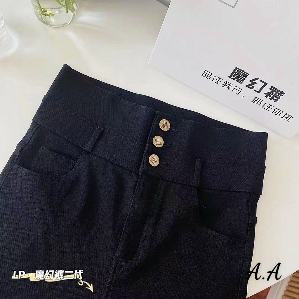 Quần Legging Nữ 3 Khuy Cạp Cao Giả Jeans Hàng Siêu Hot Giả Jean Lót Lông, Hack Dáng, Nâng Mông