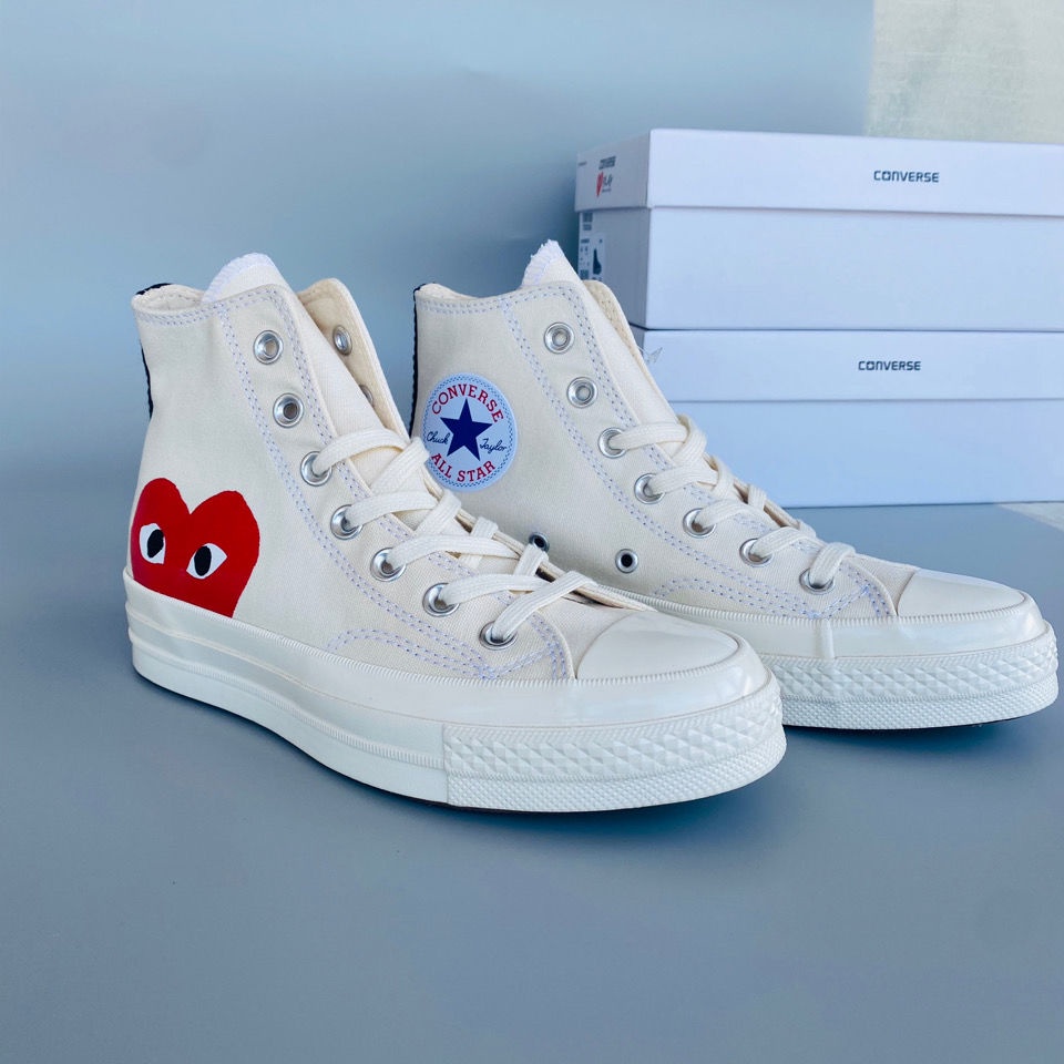 Giày thể thao Converse7556 2021 vải Canvas phối màu trắng đen thời trang mùa hè cho cặp đôi