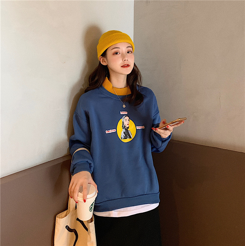 Áo Sweater Tay Dài Dáng Rộng Thời Trang Mùa Thu Cho Nữ