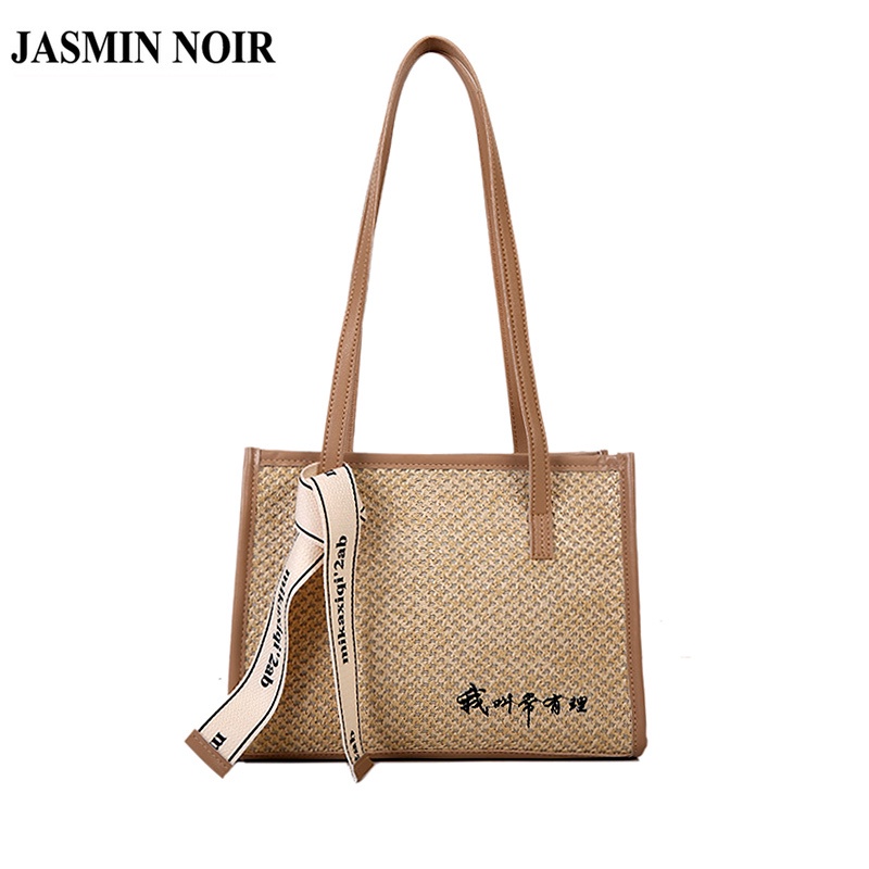 Túi Cói JASMIN NOIR đeo chéo 22BL04081 dạng gập thiết kế đơn giản thời trang cho nữ