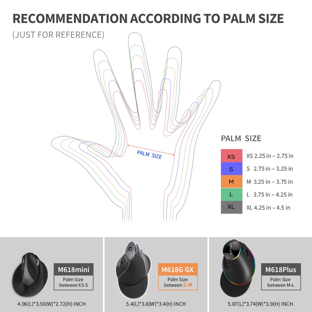Chuột quang Delux M618G 4000 DPI không dây chất lượng cao