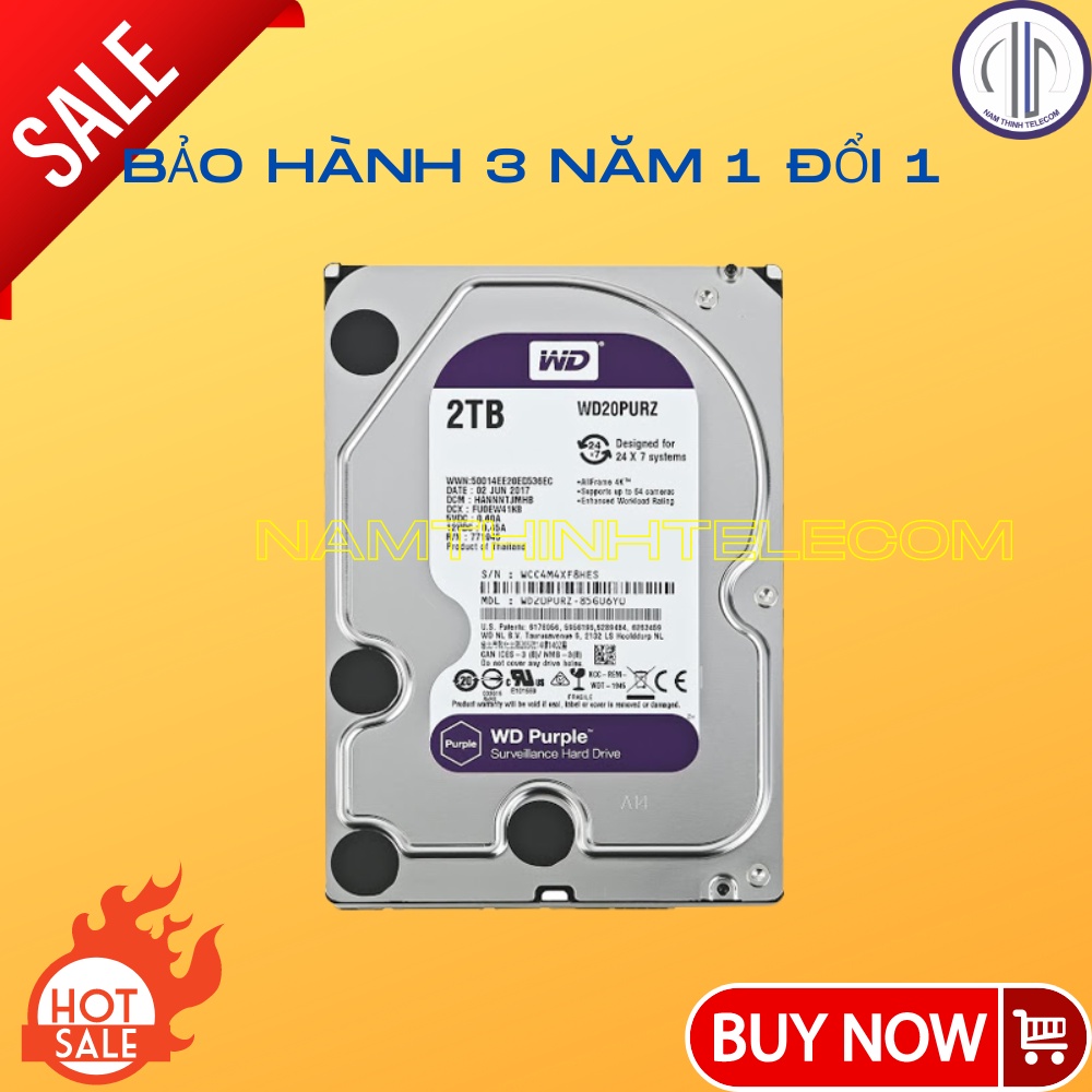 Ổ cứng HDD Western Seagate 500GB 1TB 2TB chuyên dùng cho camera chính hãng