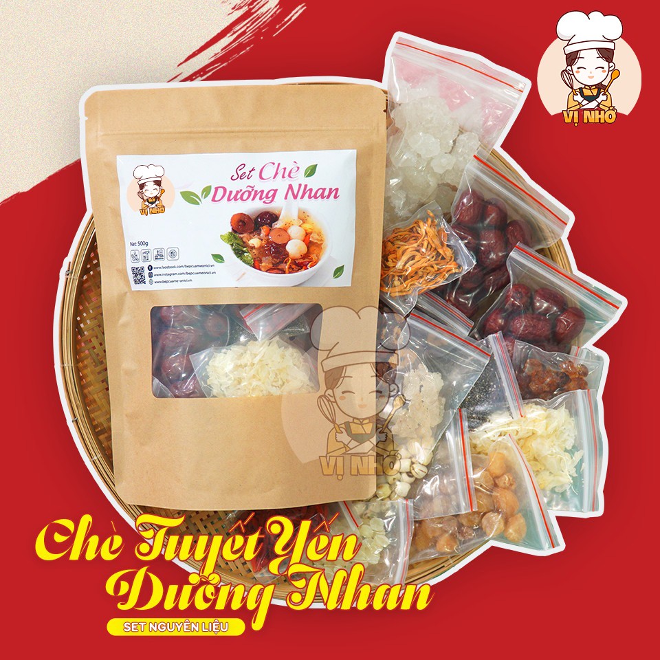 Chè Dưỡng Nhan Tuyết Yến ( SET LỚN ) Tặng Kèm Công Thức Nấu - VỊ NHỚ