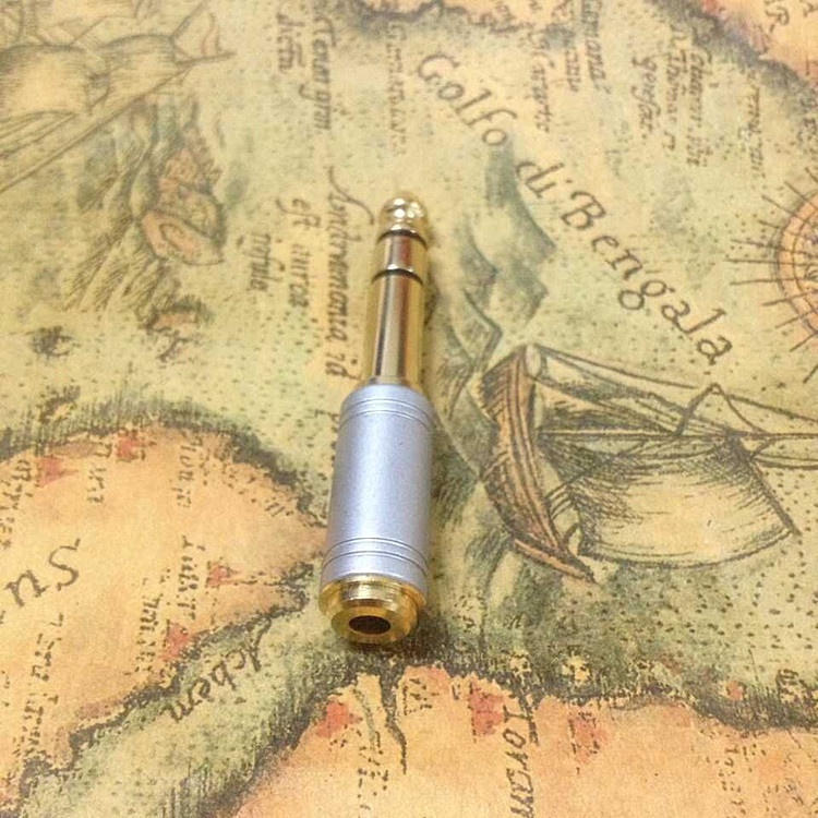 Jack chuyển đổi 6ly, 6.35mm sang đầu 3.5mm lõi đồng mạ vàng