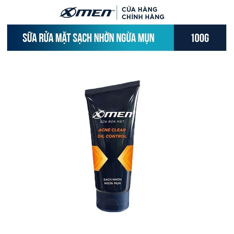 Sữa rửa mặt X-Men Sạch nhờn ngừa mụn 100g