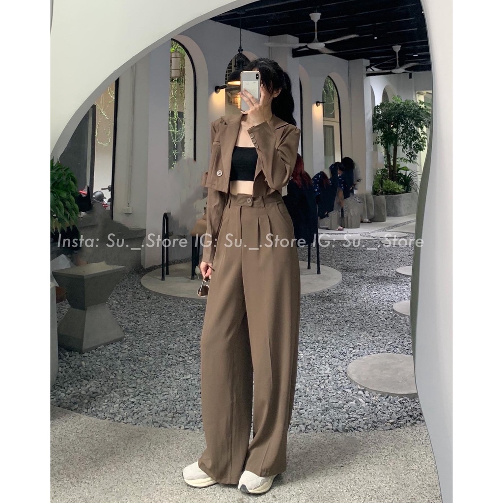 Áo blazer croptop dài tay túi giả A2317 SUSTORE | BigBuy360 - bigbuy360.vn