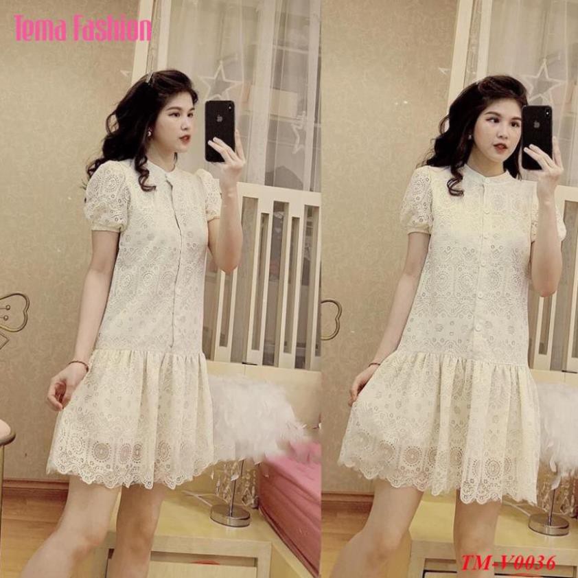 Đầm Suông Babydoll Ren Nữ Tay Ngắn TEMA  Đuôi Cá Siêu Xinh