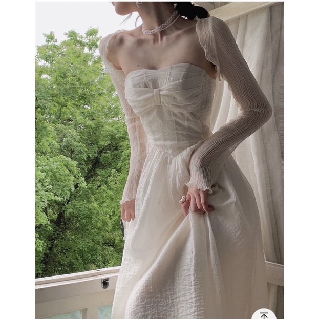 SET ĐẦM MIDI ỐNG NƠ XOẮN KÈM KHOÁC CROP BÈO