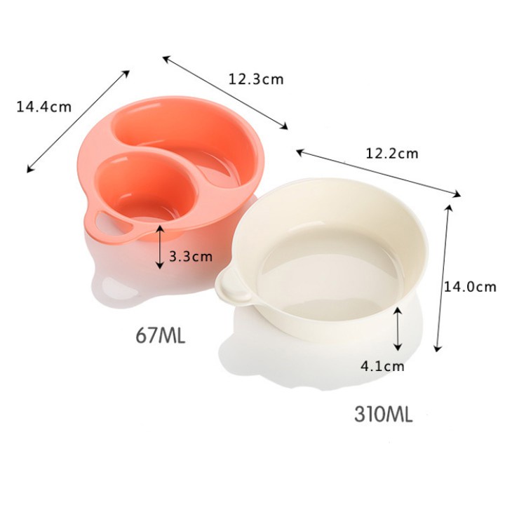 Bát ăn dặm cho bé bộ chén khay chia ngăn kiểu Nhật nhựa cao cấp an toàn 2X MART