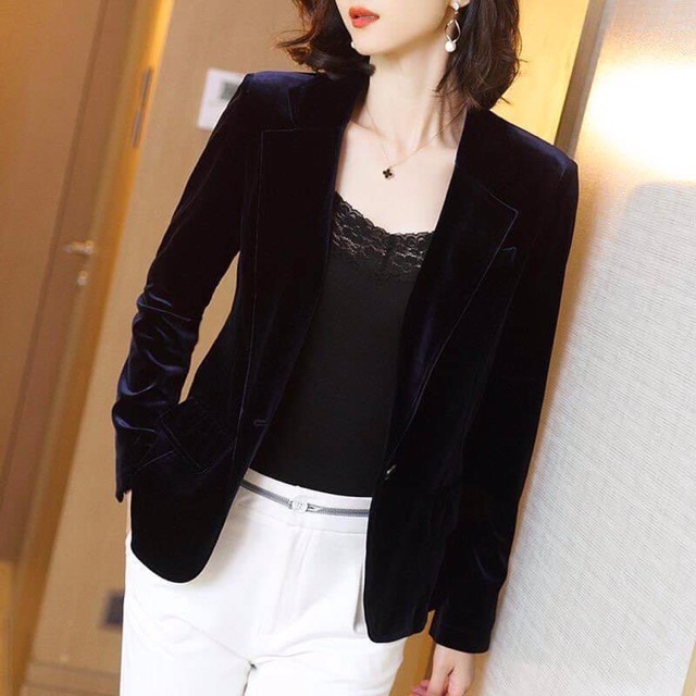 Áo vest nhung nữ kiểu dáng công sở sang chảnh QCNP2280
